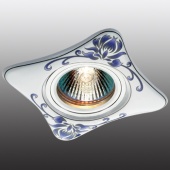 Светильник декоративный белый/синий встраиваемый GU5.3 CERAMIC 369927