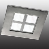 Светильник светодиодный никель встраиваемый НП 4LED 4*1W 220V BOX 357059