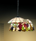 Подвес Tiffany E27 2*60W фрукты