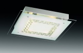Настенно-потолочный светильник E27 4*60W белый/хрусталь
